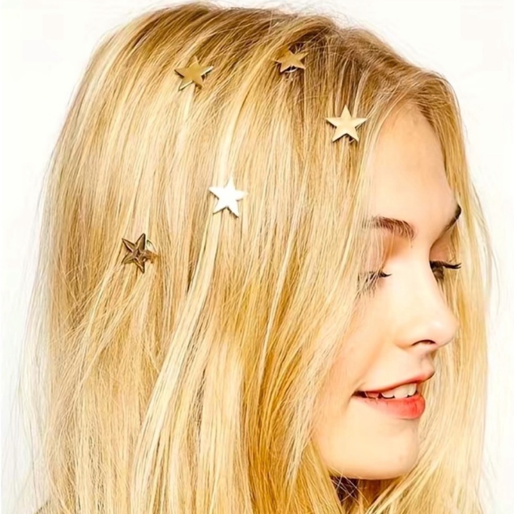 Star Hair Accessories Metal Hair Clips Set of 6